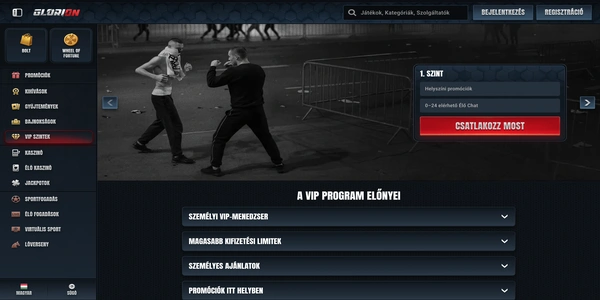 Glorion Casino VIP program na mobile